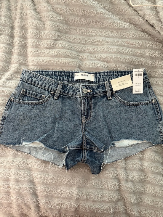Hollister Pants - Hollister Women's Ultra Low-Rise Medium Wash Denim Mini Shorts - 12